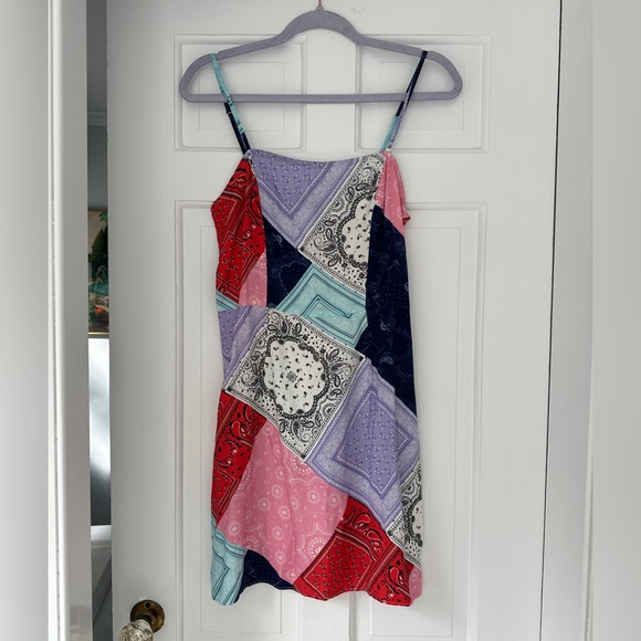 Skinnydip London Bandana Patchwork Summer Colorful Mini Dress in Size 10 (Small) - Picture 1 of 7